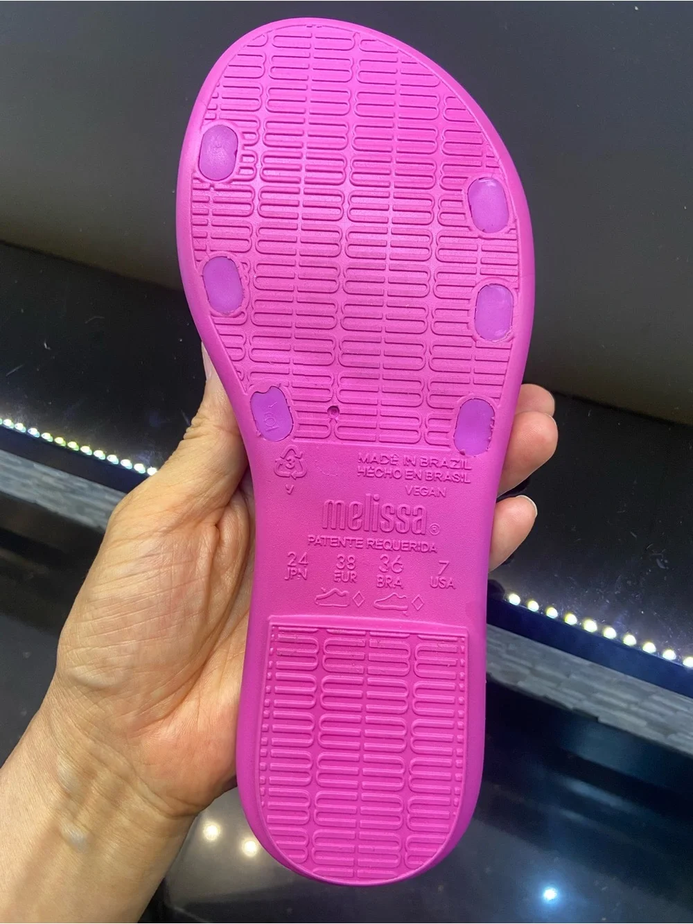 Melissa Kids Fuchsia Studded Slide Sandals size 7